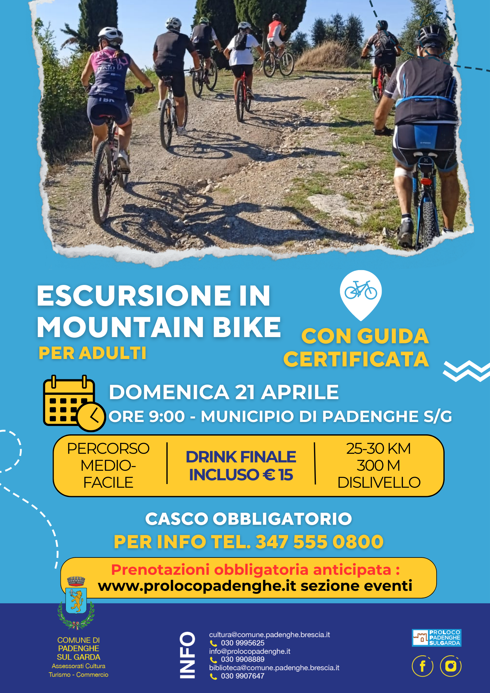 ESCURSIONE IN MOUNTAIN BIKE 21 APRILE