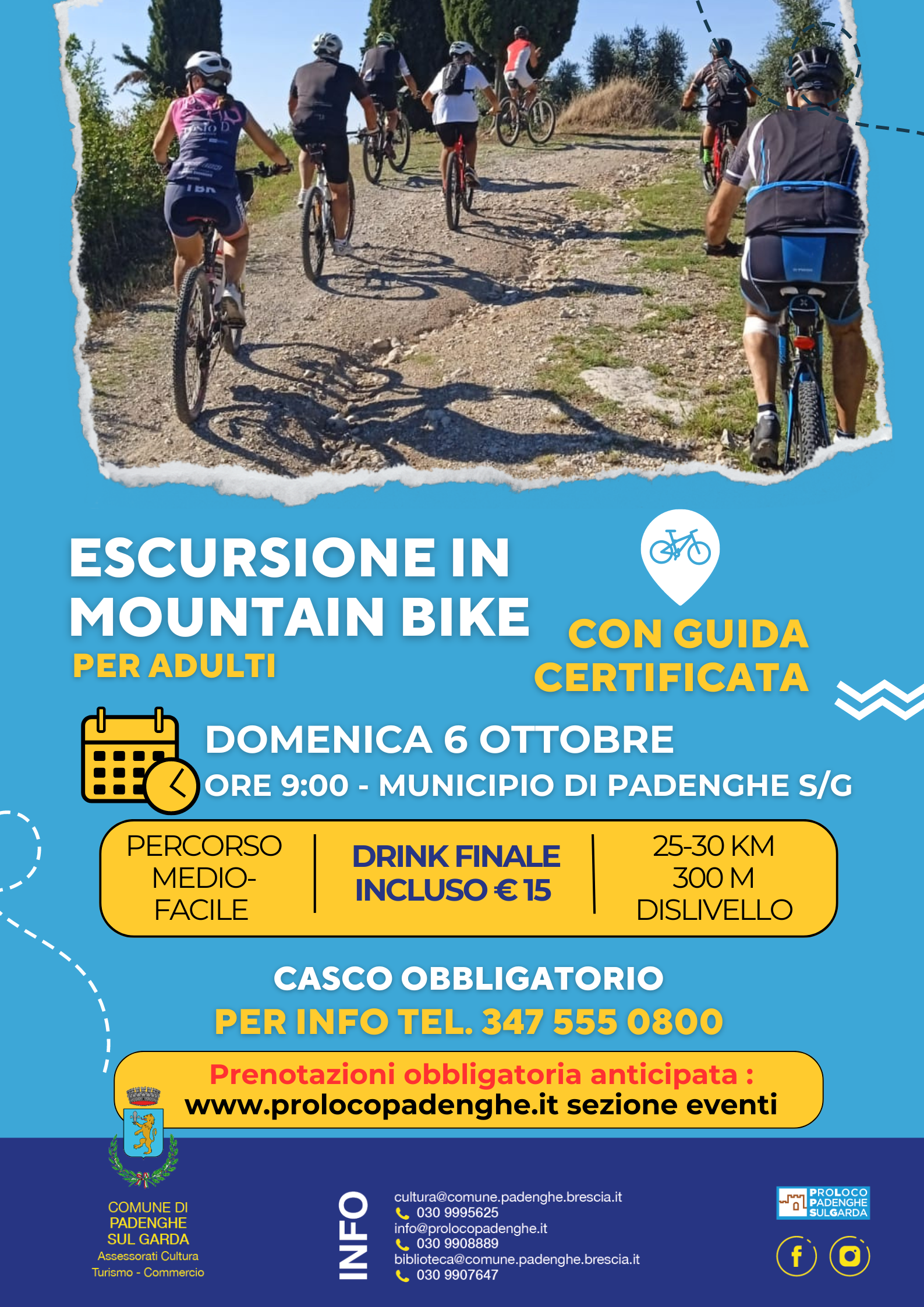 ESCURSIONE IN MOUNTAIN BIKE 6 OTTOBRE