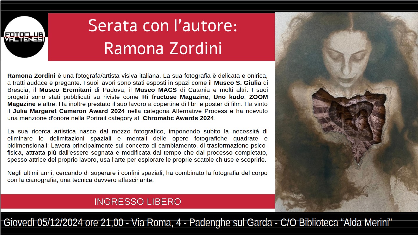 SERATA CON L'AUTORE RAMONA ZORDINI