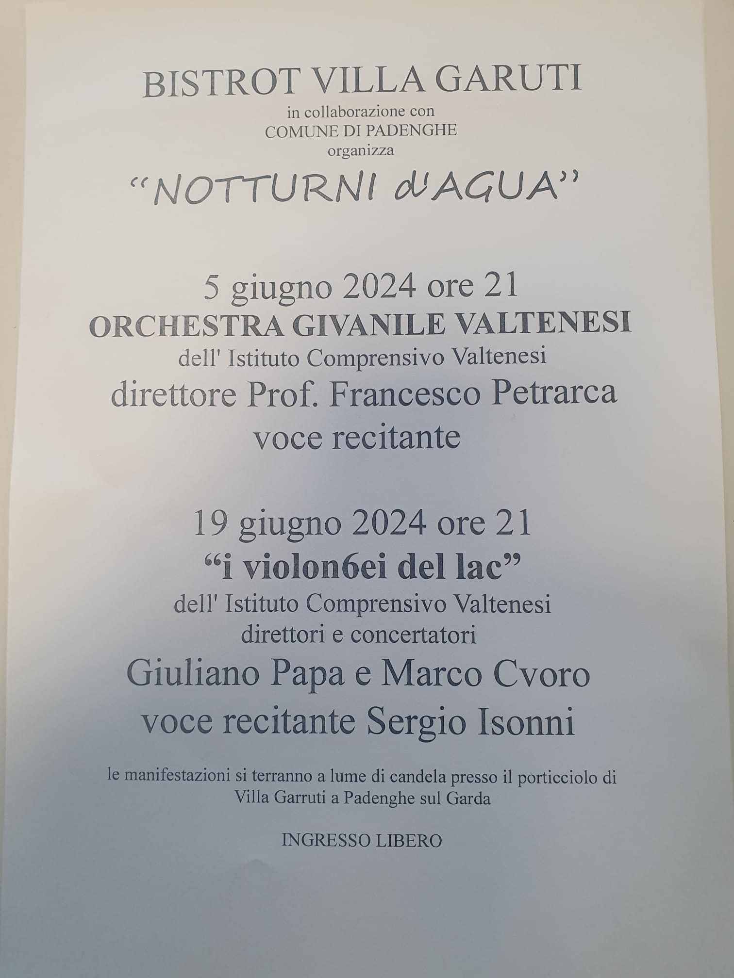 NOTTURNI D'AGUA